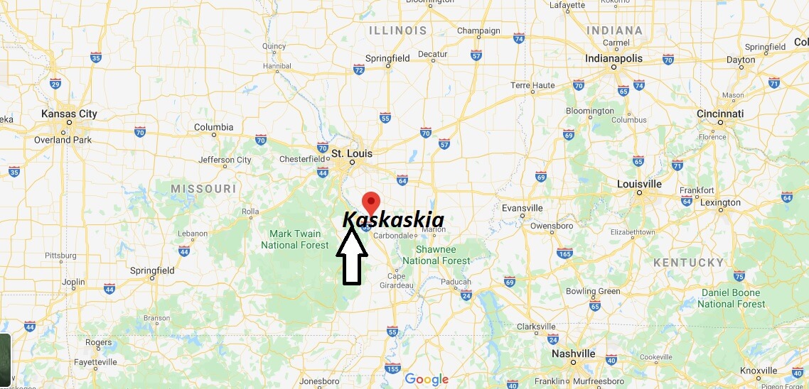 Where is Kaskaskia, Illinois? What county is Kaskaskia in? Kaskaskia Map