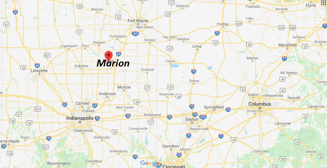 Where is Marion, Indiana? What county is Marion in? Marion Map