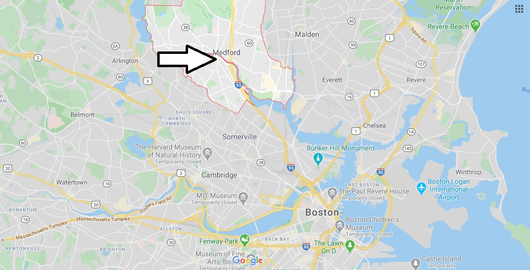 Where is Medford, Massachusetts? What county is Medford in? Medford Map
