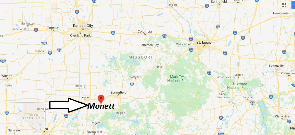 Where Is Monett Missouri What County Is Monett In Monett Map