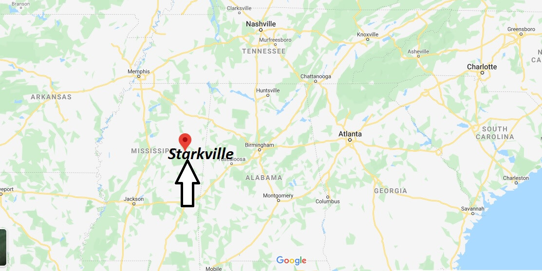 Where is Starkville, Mississippi? What county is Starkville in? Starkville Map