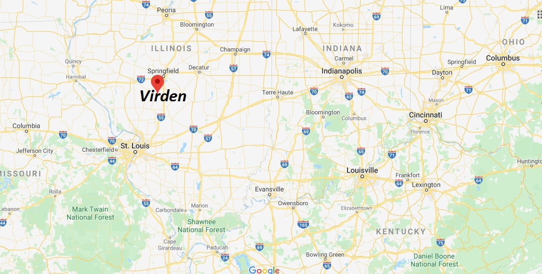 Where is Virden, Illinois? What county is Virden in? Virden Map