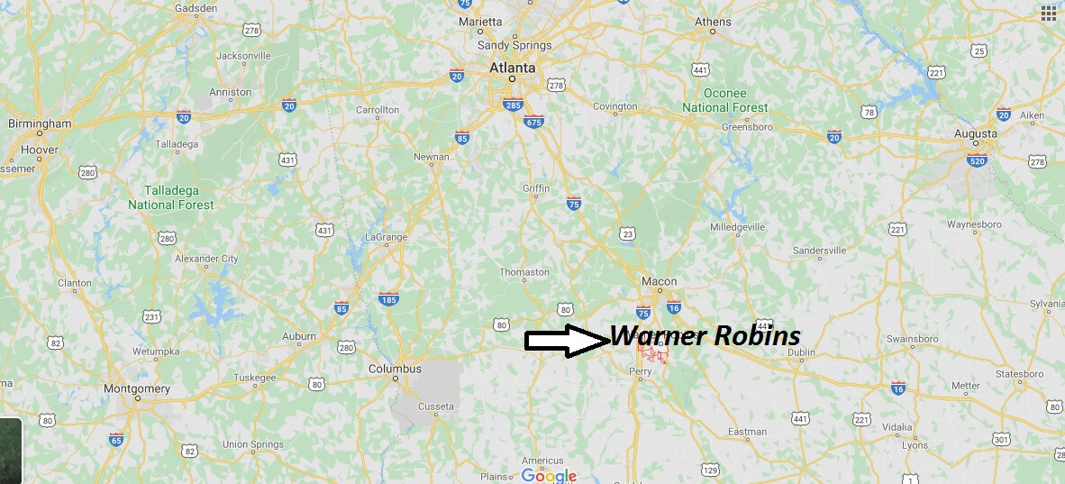 Where is Warner Robins, Georgia? What county is Warner Robins in? Warner Robins Map