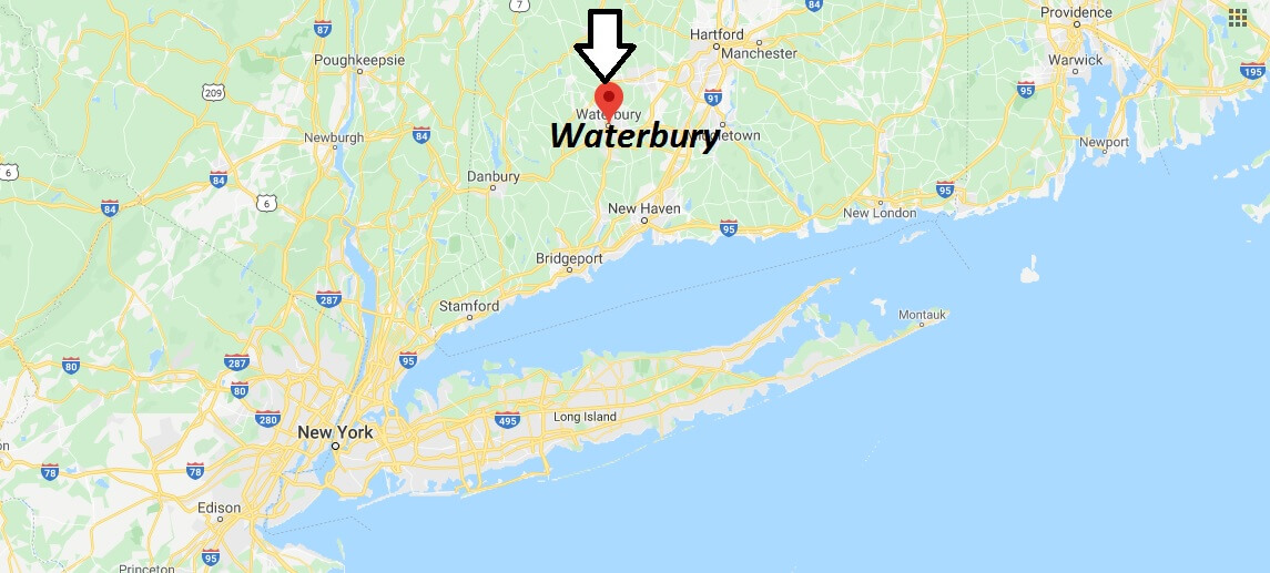 Where is Waterbury, Connecticut? What county is Waterbury in? Waterbury Map