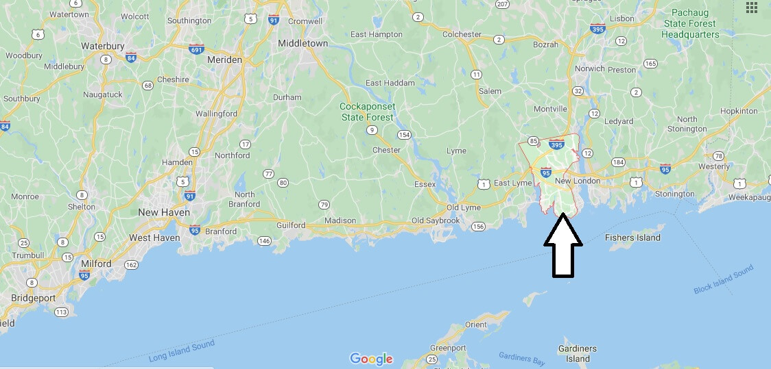 Where is Waterford, Connecticut? What county is Waterford in? Waterford Map