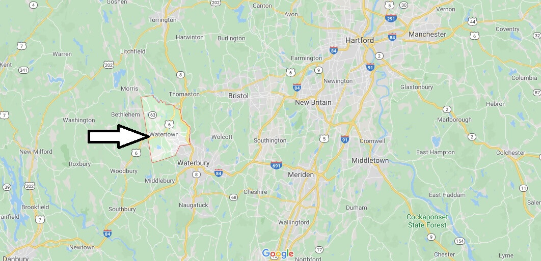 Where is Watertown, Connecticut? What county is Watertown in? Watertown Map