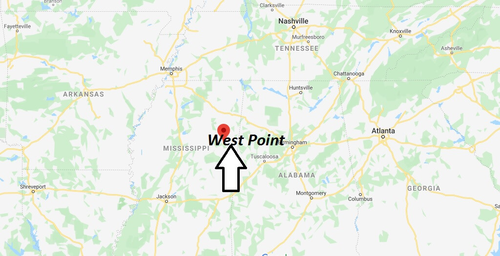 Where is West Point, Mississippi? What county is West Point in? West Point Map