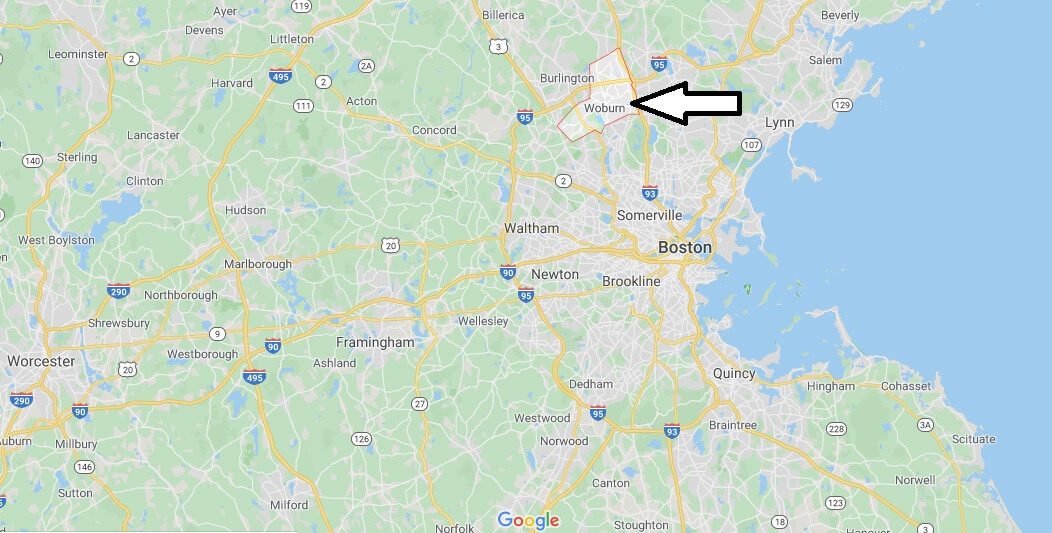 Where is Woburn, Massachusetts? What county is Woburn in? Woburn Map