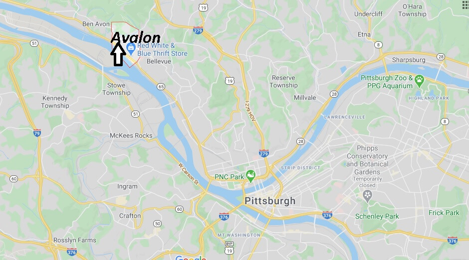Where is Avalon Pennsylvania? Where is zip code 15202