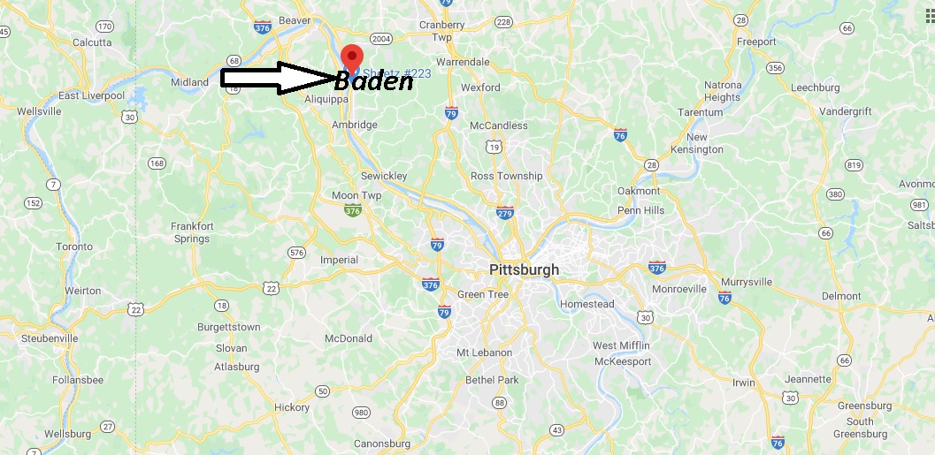 Where is Baden Pennsylvania? Where is zip code 15005