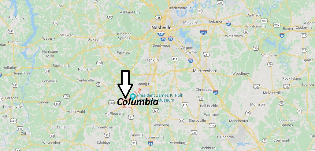 Where is Columbia, Tennessee? What county is Columbia Tennessee in