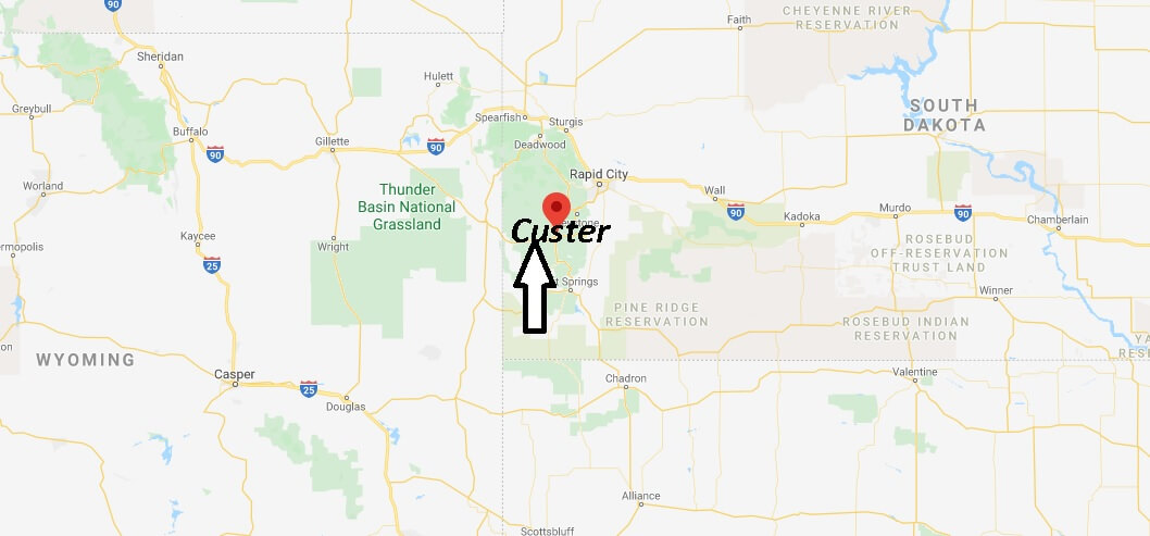 Where is Custer, South Dakota? What county is Custer South Dakota in