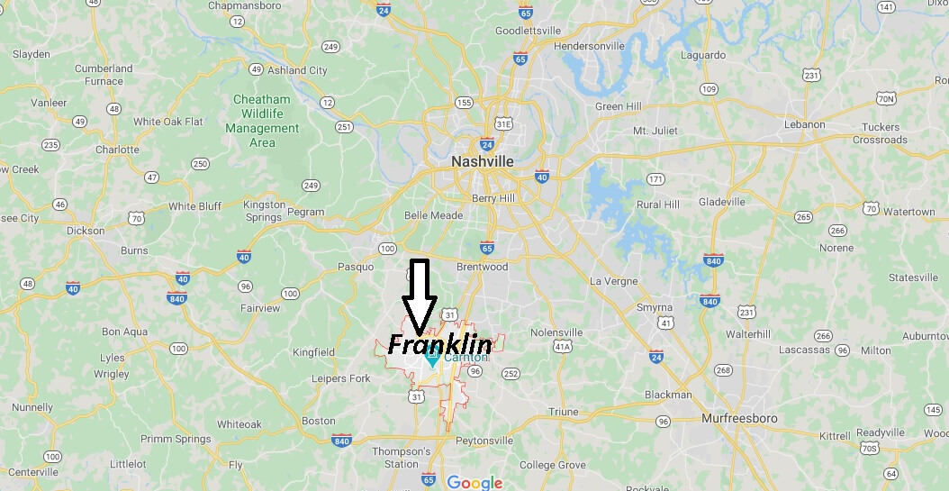 Where is Franklin, Tennessee? What county is Franklin Tennessee in