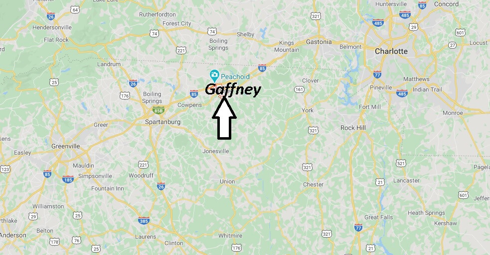 Where is Gaffney, South Carolina? What county is Gaffney South Carolina in