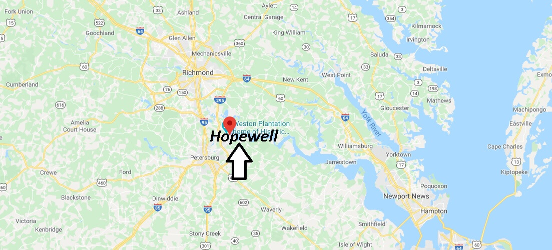 Where is Hopewell, Virginia? What county is Hopewell Virginia in