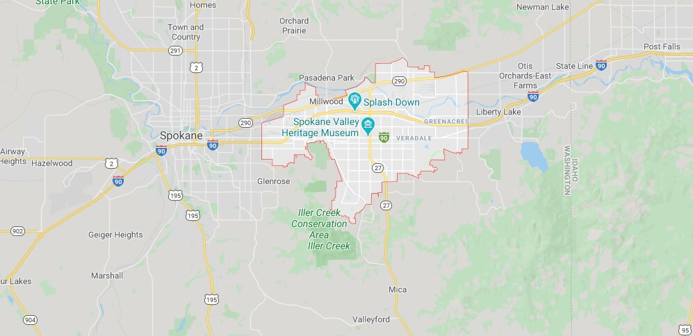 Where is Spokane Valley Washington? What county is Spokane Valley WA in