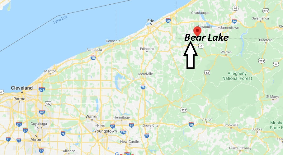 Where is Bear Lake Pennsylvania? Where is zip code 16402