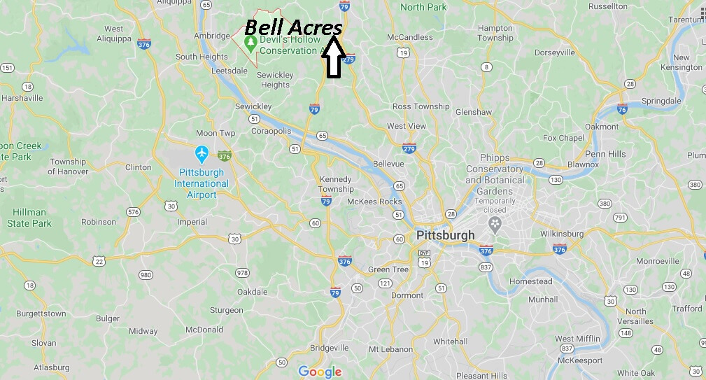 Where is Bell Acres Pennsylvania? Where is zip code 15143