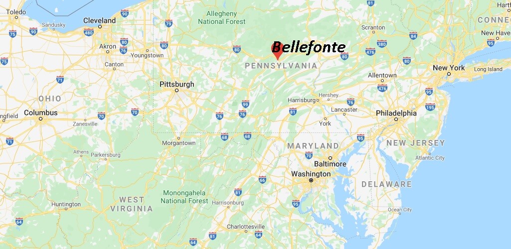 Where is Bellefonte Pennsylvania? Where is zip code 16823