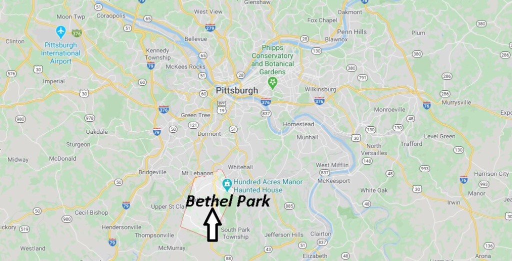Where is Bethel Park Pennsylvania? Where is zip code 15102