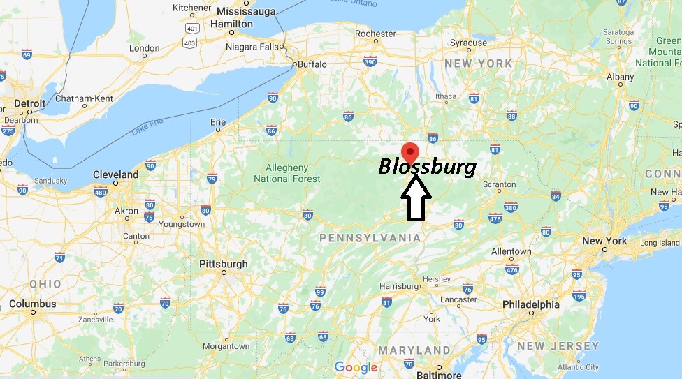 Where is Blossburg Pennsylvania? Where is zip code 16912