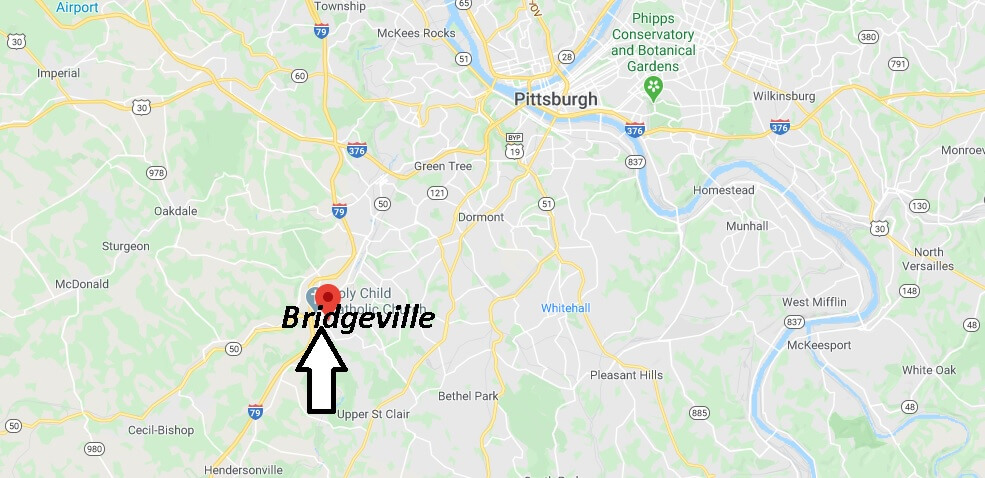 Where is Bridgeville Pennsylvania? Where is zip code 15017