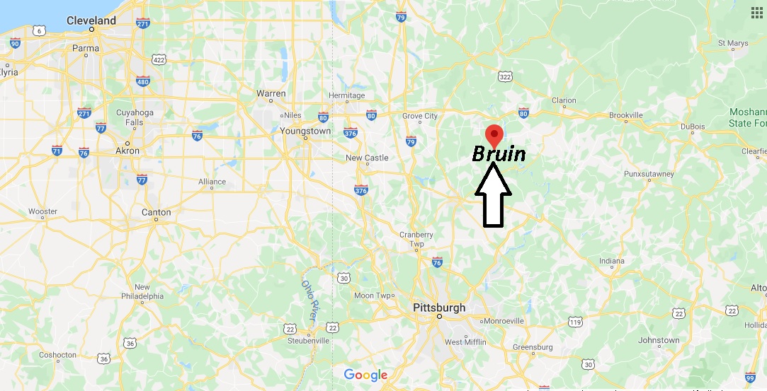 Where is Bruin Pennsylvania? Where is zip code 16022
