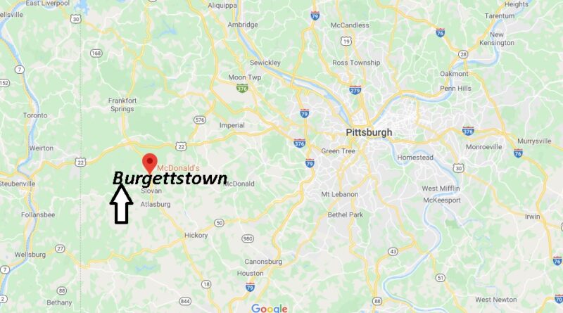 Where is Burgettstown Pennsylvania? Where is zip code 15021