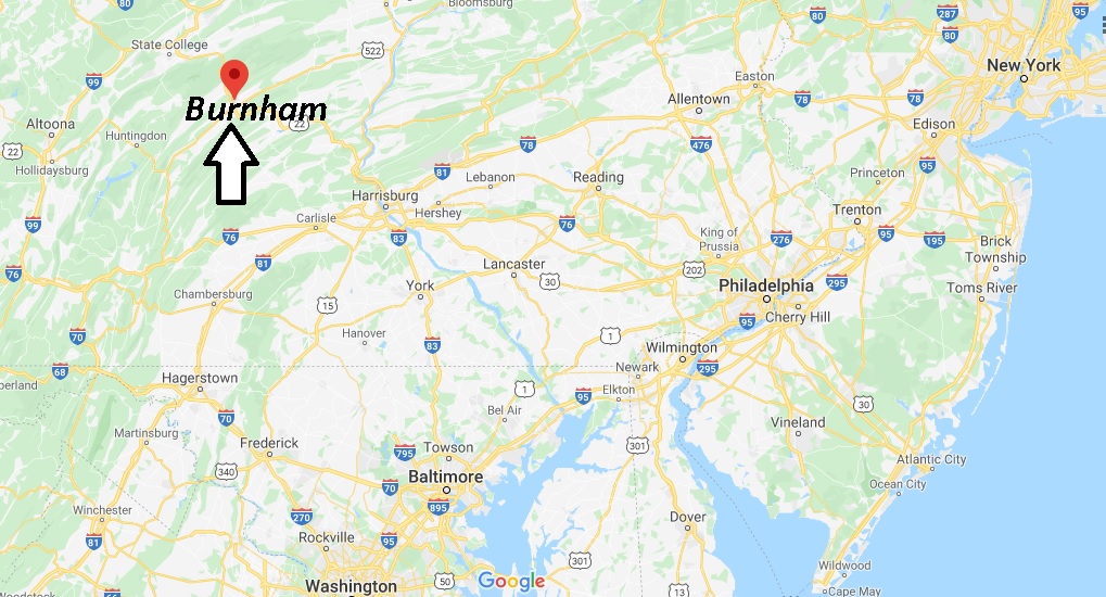 Where is Burnham Pennsylvania? Where is zip code 17009