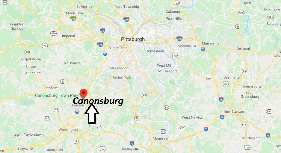 Where is Canonsburg Pennsylvania? Zip code 15317