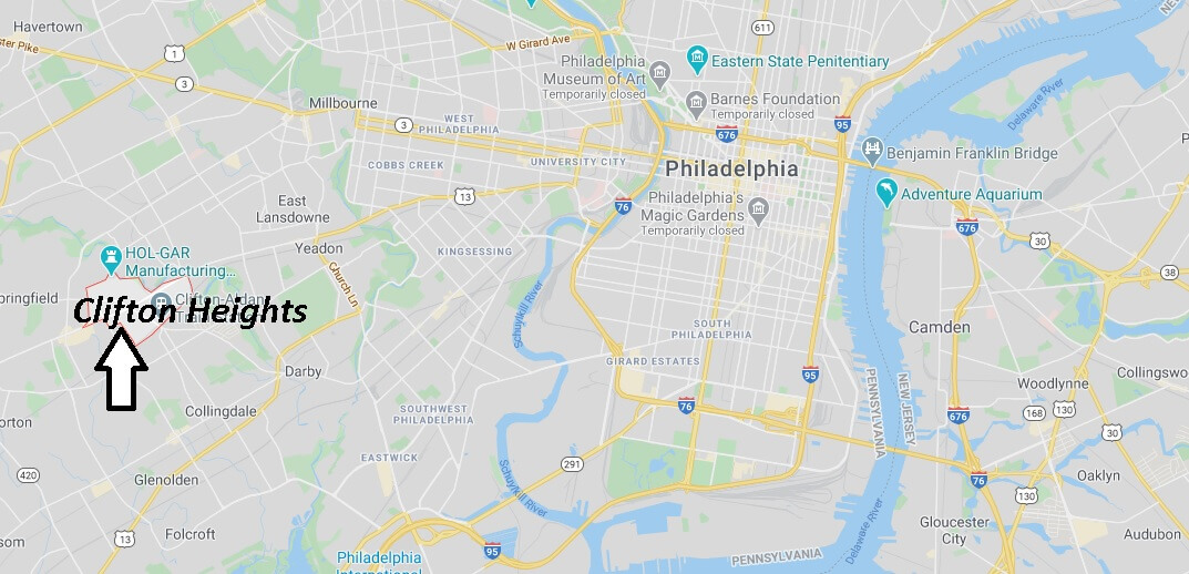 Where is Clifton Heights Pennsylvania? Zip code 19018