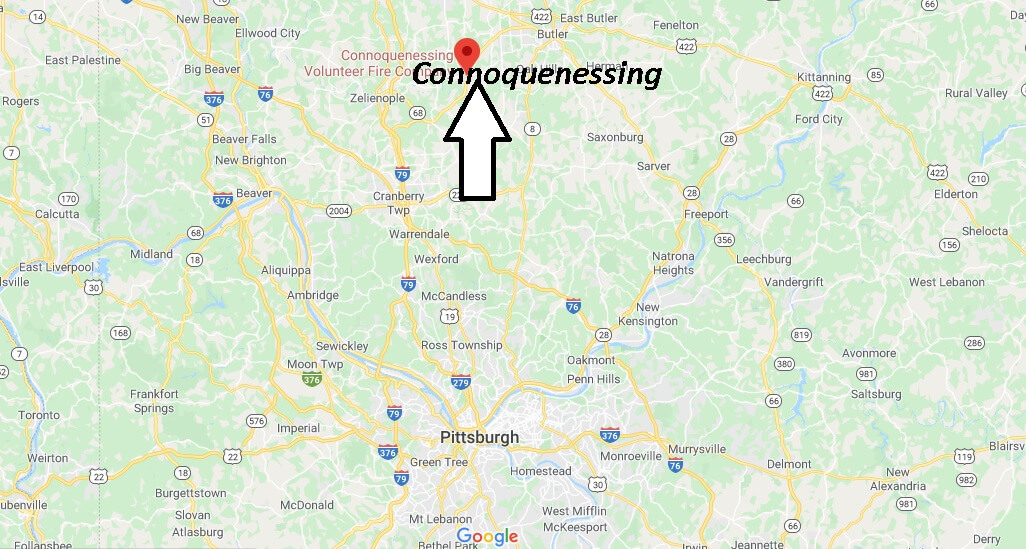 Where is Connoquenessing Pennsylvania? Zip code 16027