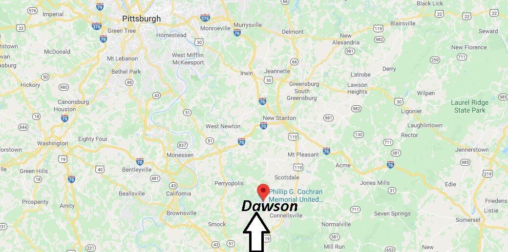 Where is Dawson Pennsylvania? Zip code 15428