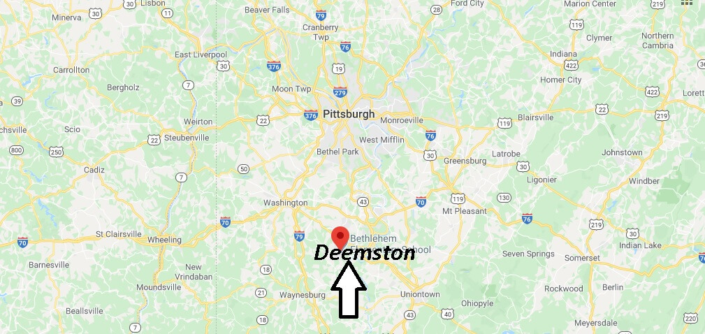 Where is Deemston Pennsylvania? Zip code 15322