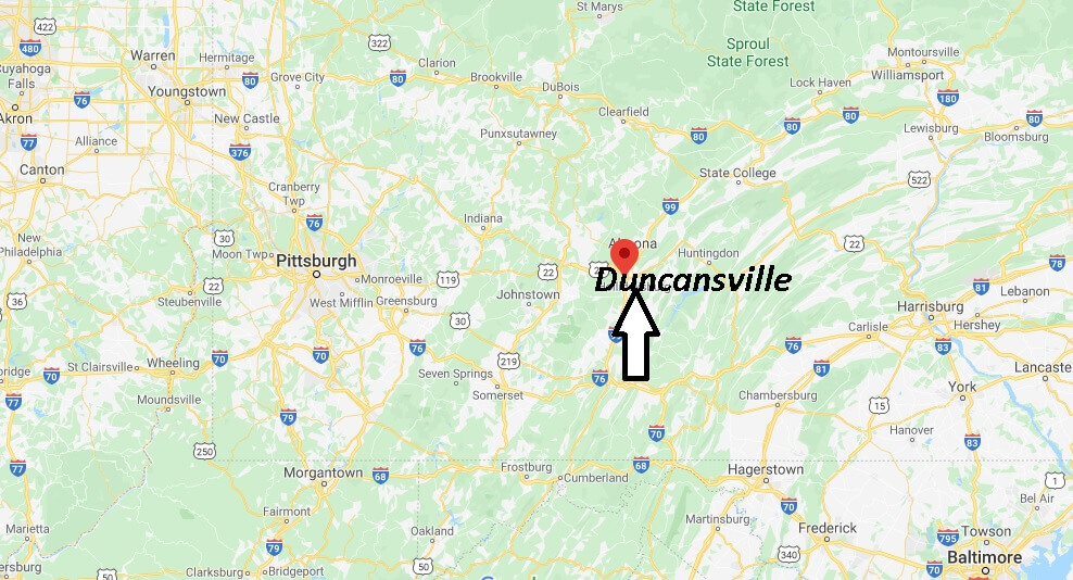 Where is Duncansville Pennsylvania? Zip code 16635