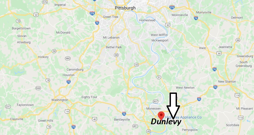 Where is Dunlevy Pennsylvania? Zip code 15432