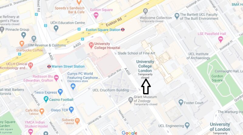 Where is University College London Located? What City is University College London in