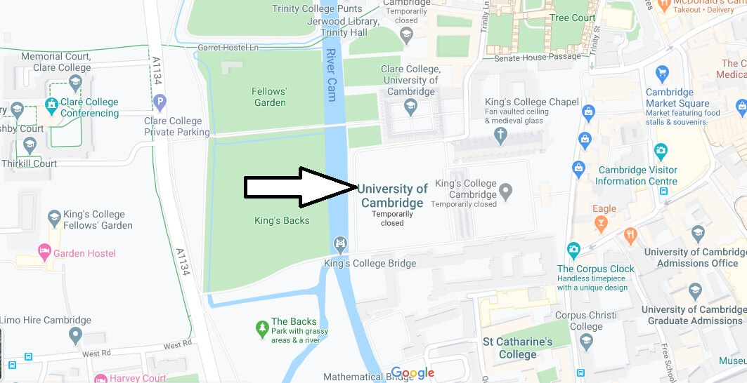 Where is University of Cambridge Located? What City is University of Cambridge in