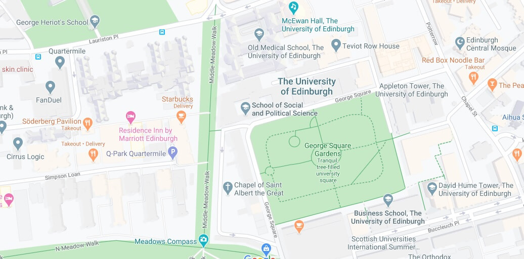 Where is University of Edinburgh Located? What City is University of Edinburgh in