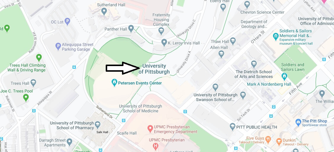 Where is University of Pittsburgh Located? What City is University of Pittsburgh in
