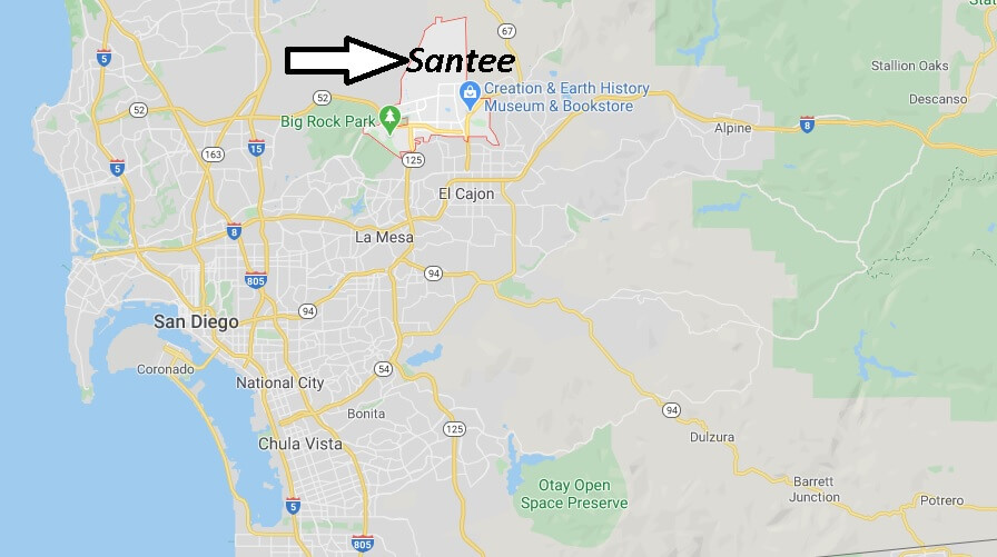 Where is Santee California? What County is Santee in