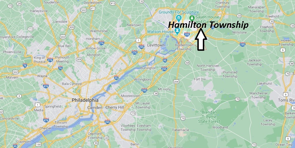 What towns are in Hamilton Township NJ