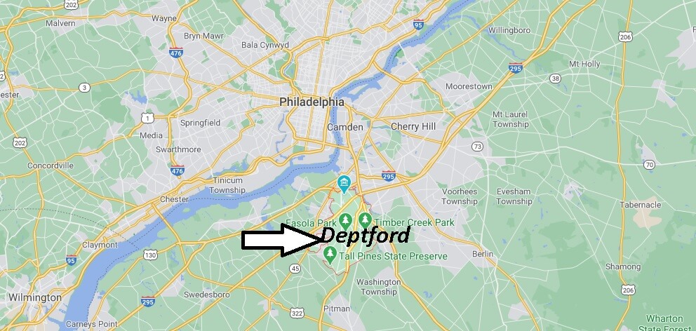 What towns are near Deptford NJ