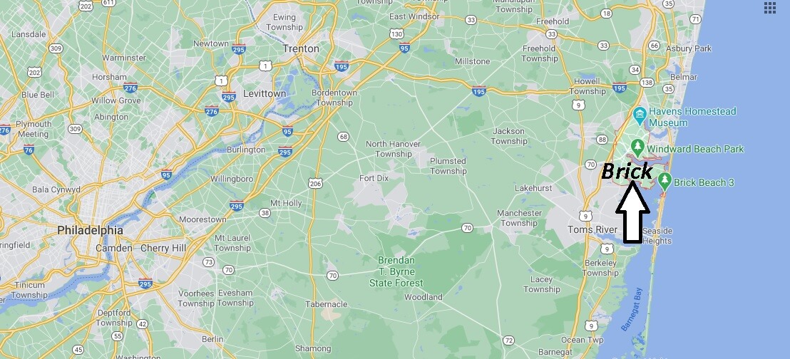 Where is Brick New Jersey? What county is Brick NJ in Where is Map