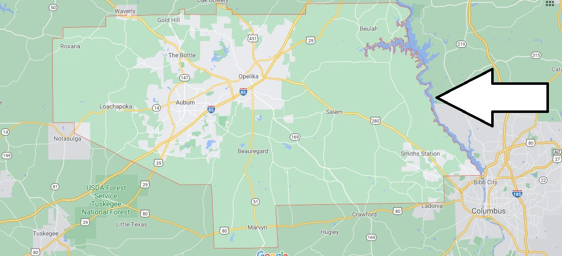 What cities are in Lee County Alabama