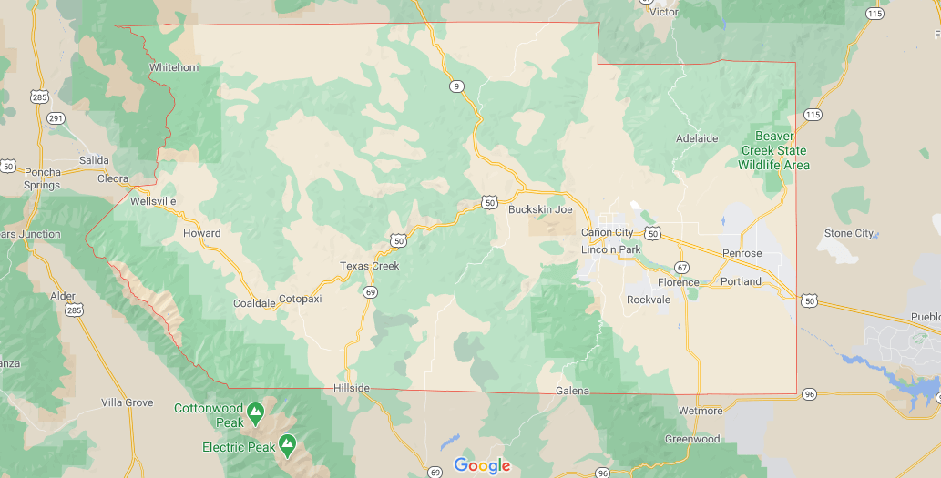 What cities are in Fremont County Colorado