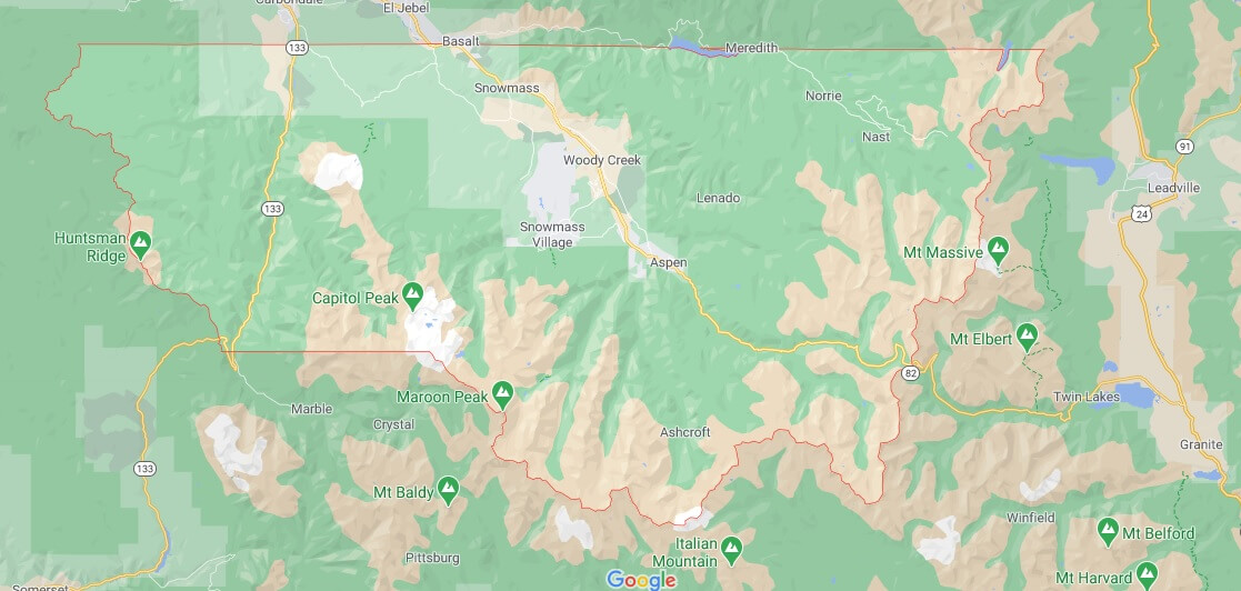 What cities are in Pitkin County Colorado