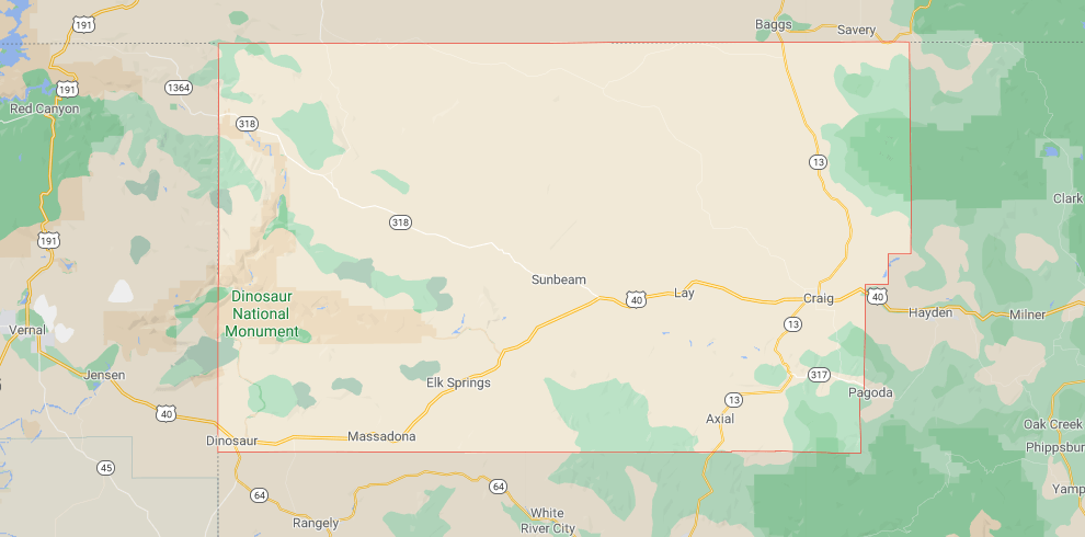 What towns are in Moffat County Colorado