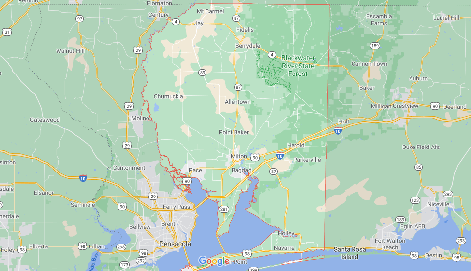 What cities are in Santa Rosa County