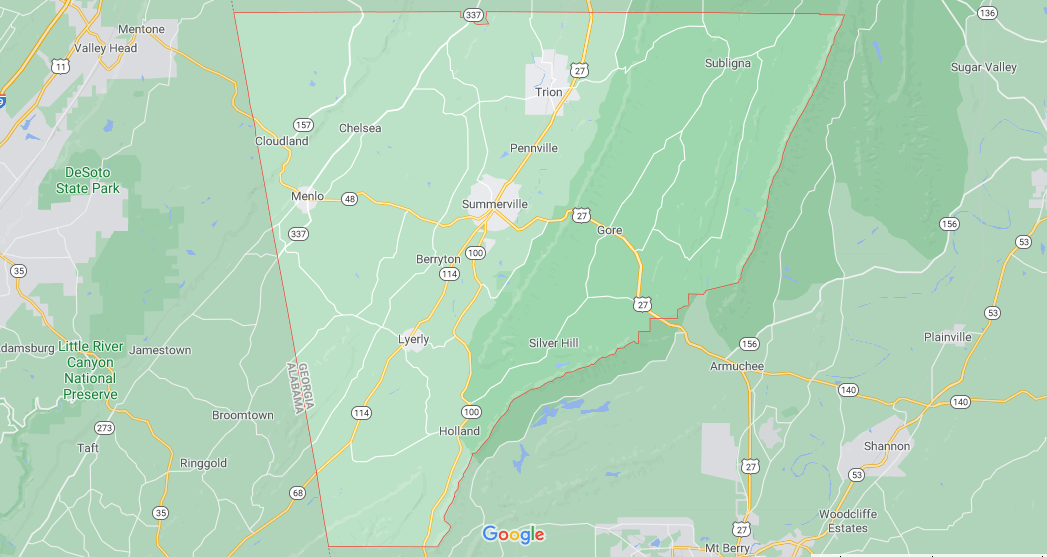 Where in Georgia is Chattooga County